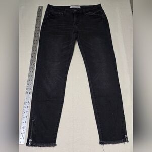 KanCan Black Skinny Jeans with Zipper Detail
